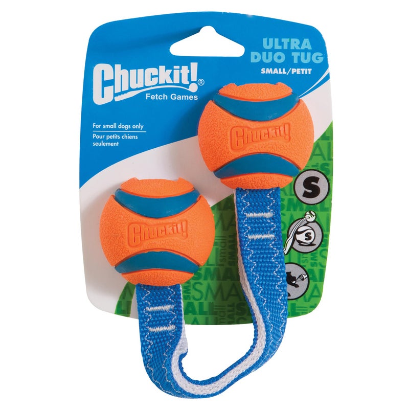 Chuckit! Ultra Duo Tug Dog Toy, Small Indoor and Outdoor Dog Ball for Dogs 0-20 Pounds - Image 1